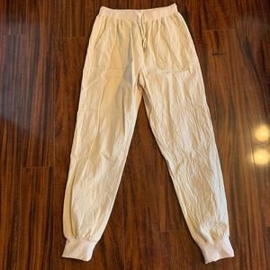 Noracora | Off White Linen Joggers